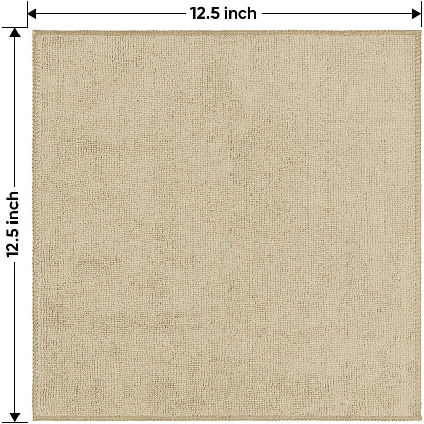 HOMEXCEL Microfiber Cleaning Cloth 12 Pack, 12.5 x 12.5 inch Microfiber Towels for Cars, Ultra Absorbent Washing Cloth, Lint Free Streak Free Cleaning Rags for Car, Kitchen, and Window (Grey)
