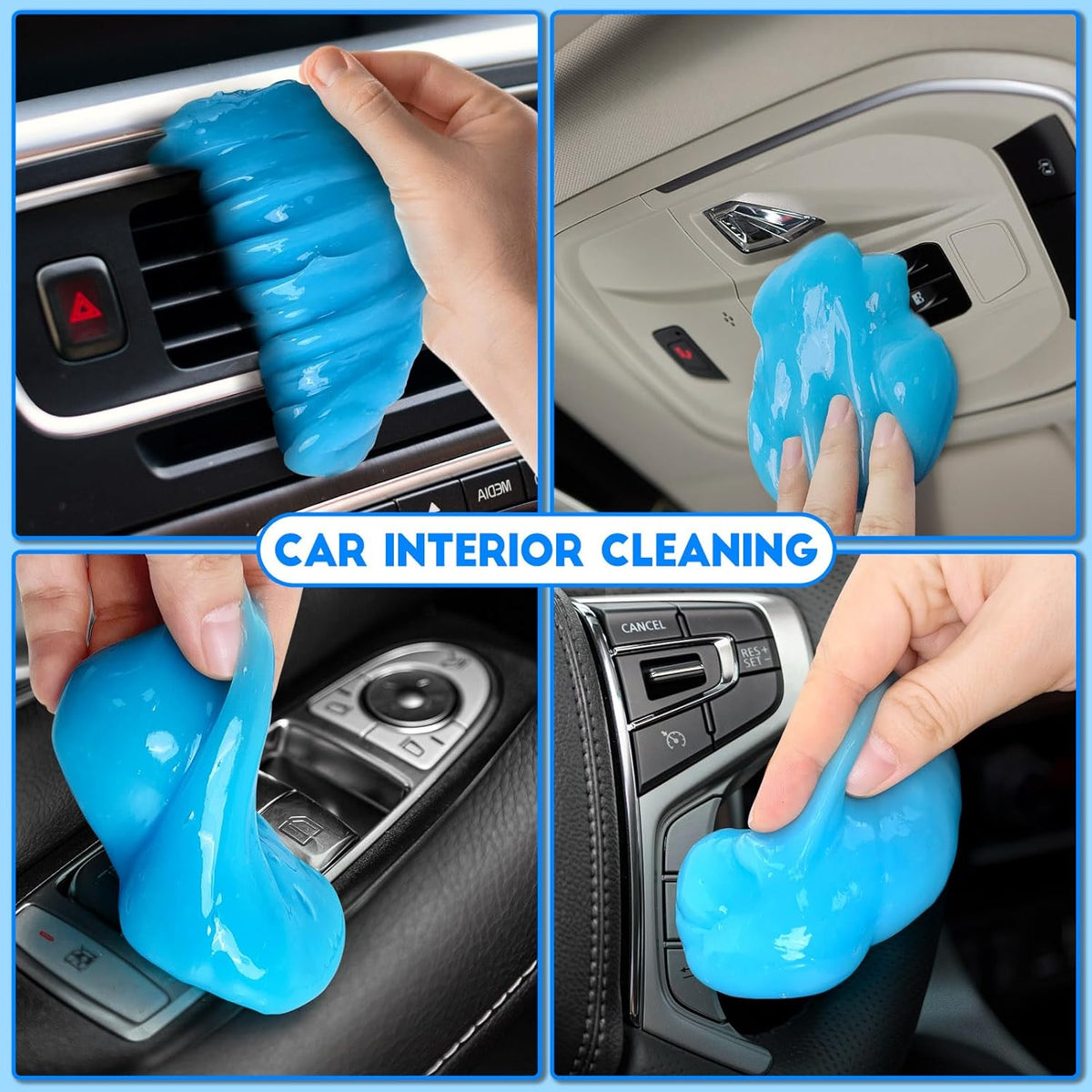 YOPINSAND Car Cleaning Gel, 2 Pack Car Cleaning Putty, Universal Auto Deatiling Tools, Reusable Interior Cleaner for Car Keyboard Air Vent, Car Slime Cleaner Dust Cleaning Gel