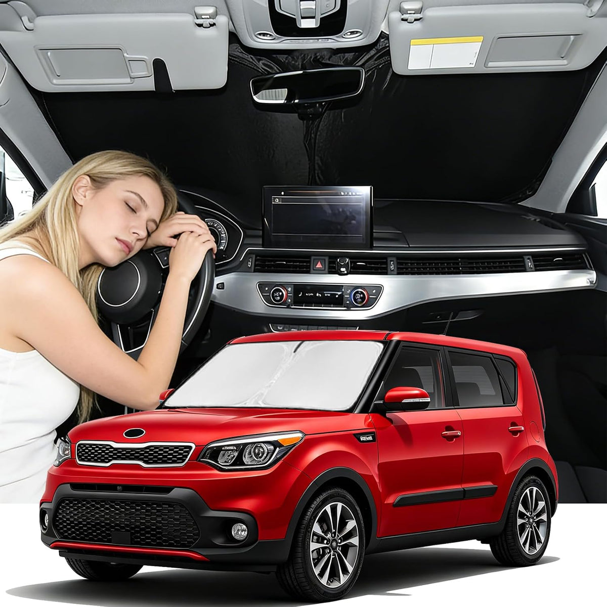 for Toyota Tacoma 2016-2023 2024 2025 2026 Sun Shade Sunshade Windshield Cover - 4 Layers Front Window Shade Custom Fit Tacoma 2Dr 4Dr Pickup Sun Visor 240T Shade Blocks UV Rays Car Accessories - Colors G