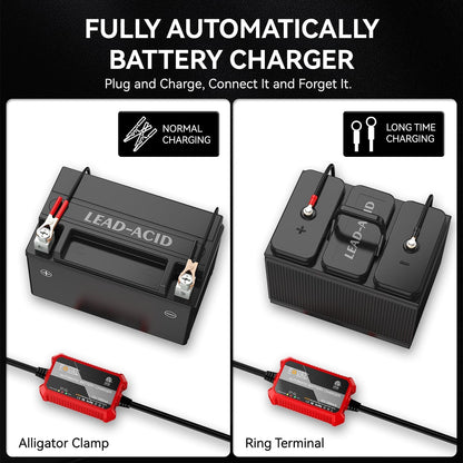 Foval Automatic Trickle Battery Charger 12V 1000mA Smart Battery Charger