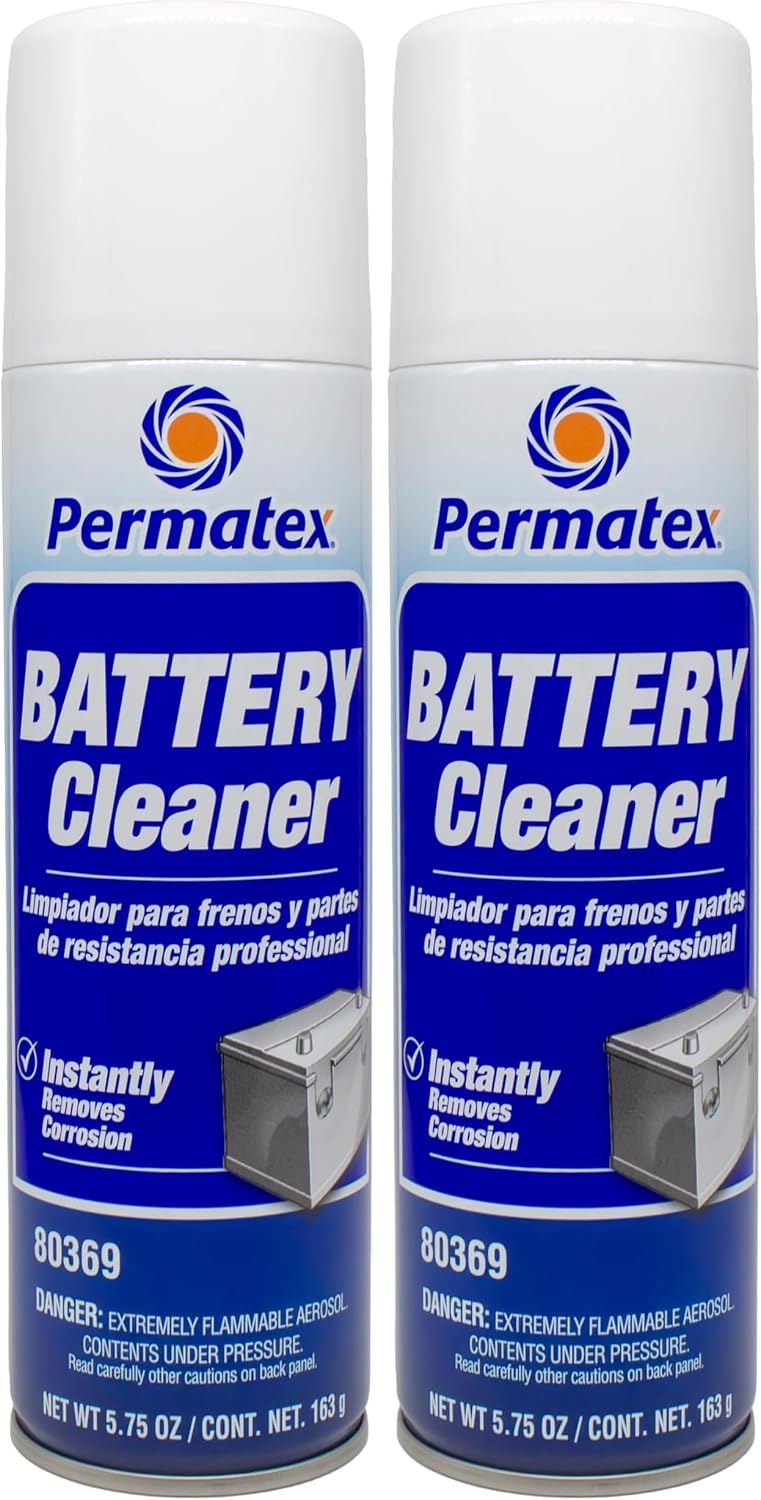 Permatex 80369 Battery Cleaner, 5.75 oz. net Aerosol Can