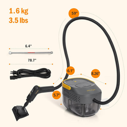 1.69 Quarts Handheld Steam Cleaner for Home Cleaning Portable Steam Cleaner for Car, Carpet, Furniture, Tile Floor, Dirt, Grease, Grout