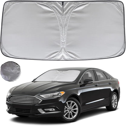 KAYZT Windshield Sun Shade for 2019-2025 2026 Chevy Silverado 1500 /GMC Sierra 1500 2500HD 3500HD Foldable Sunshade Front Window Custom Fit Car Accessories - Colors B