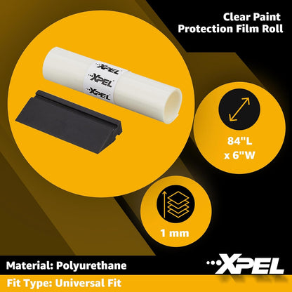 XPEL Clear Paint Protection Film Roll 6" x 84" – Self-Healing, Anti-Yellowing Polyurethane Wrap Protects Against Chips, Scratches & Debris | Invisible Shield for Cars, Trucks, Motorcycles & More