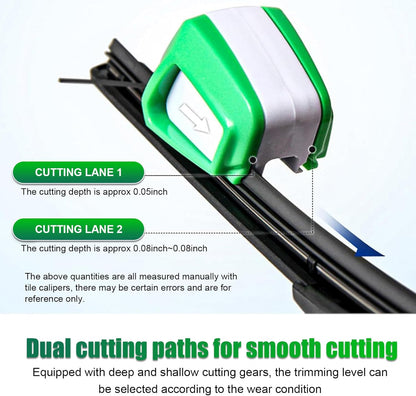 1 PC Car Wiper Blade Restorer Tool, Windshield Wiper Quickly Repair Tool, Cleaning Windshield Blade Cutter Repairer, Universal for Most Cars, Trucks, SUVs (Green)
