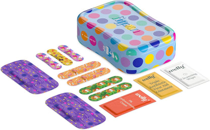 Welly First Aid Kit - Bravery Badges in Flexible Fabric and Waterproof, Singe Use Ointments Triple Antibiotic, Cleansing Wipes and Hydrocortisone - 70 Count