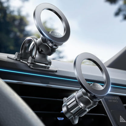 LISEN for MagSafe Car Phone Mount -Strong Magnets Magnetic Phone Holders for Your Car 2-in-1 Vent Dashboard Magnet Cell Phones Holder Mounts Car Accessories Gitfs for Men Women fit iPhone, Black | Dash Accents