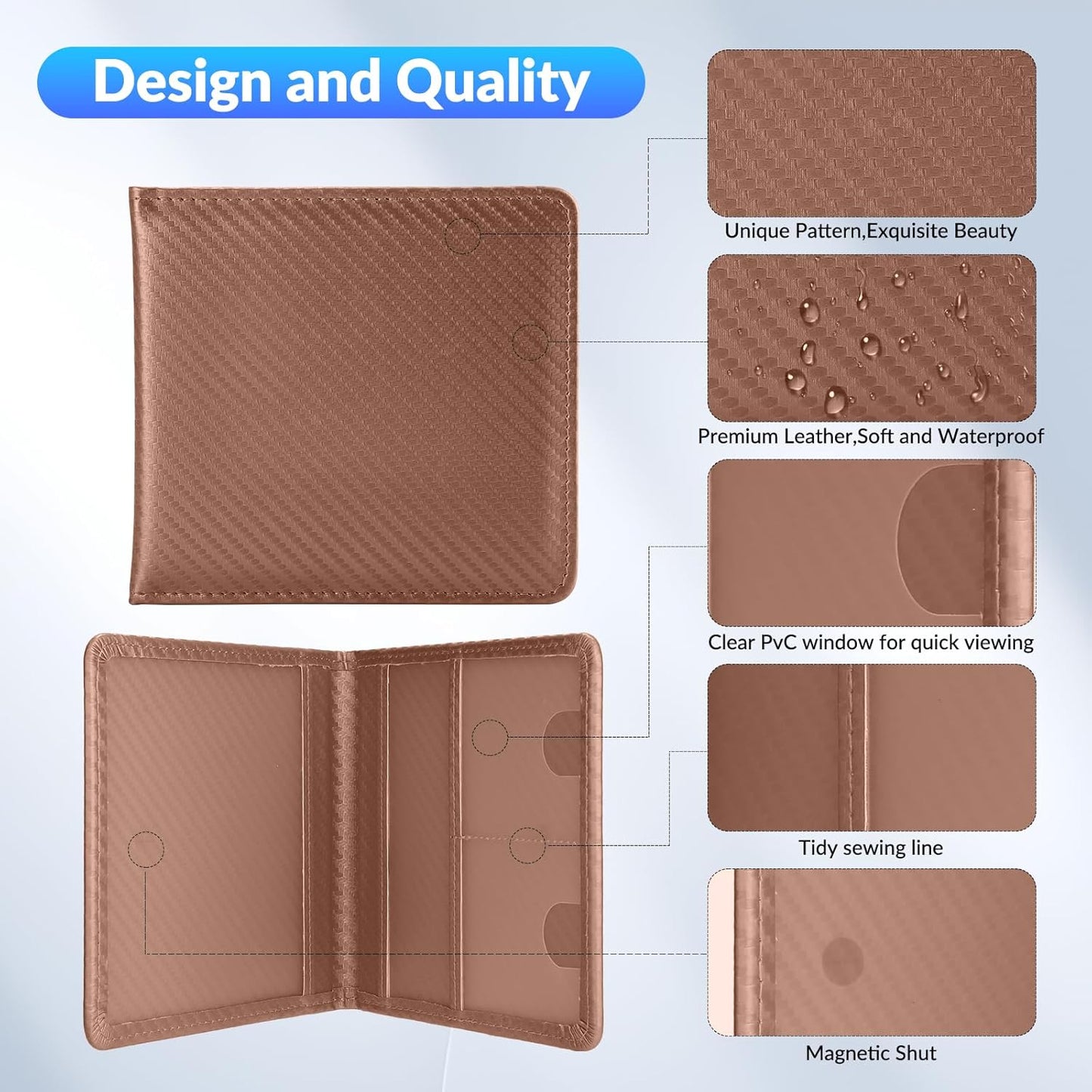 Car Registration and Insurance Card Holder，Vehicle Glove Box Car Organizer，Accessories Case for Storing Driving Licences, Cards, Documents