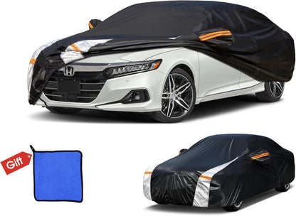Large SUV Car Cover for Chevy Suburban 100% Waterproof All Weather, Heavy Duty Outdoor Full Exterior Covers Rain Sun Wind UV Protection. - Colors C