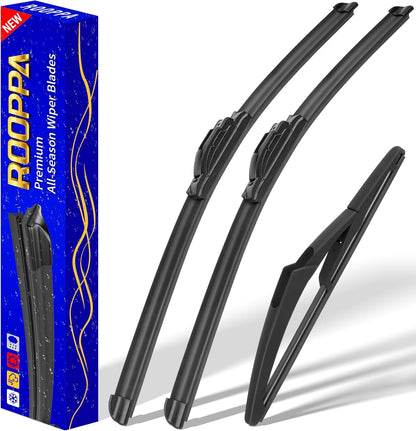 3 wipers Replacement for 2012-2018 Subaru Forester/2015-2019 Subaru Outback, Windshield Wiper Blades Original Equipment Replacement - 26"/17"/14" (Set of 3) U/J HOOK - Colors B