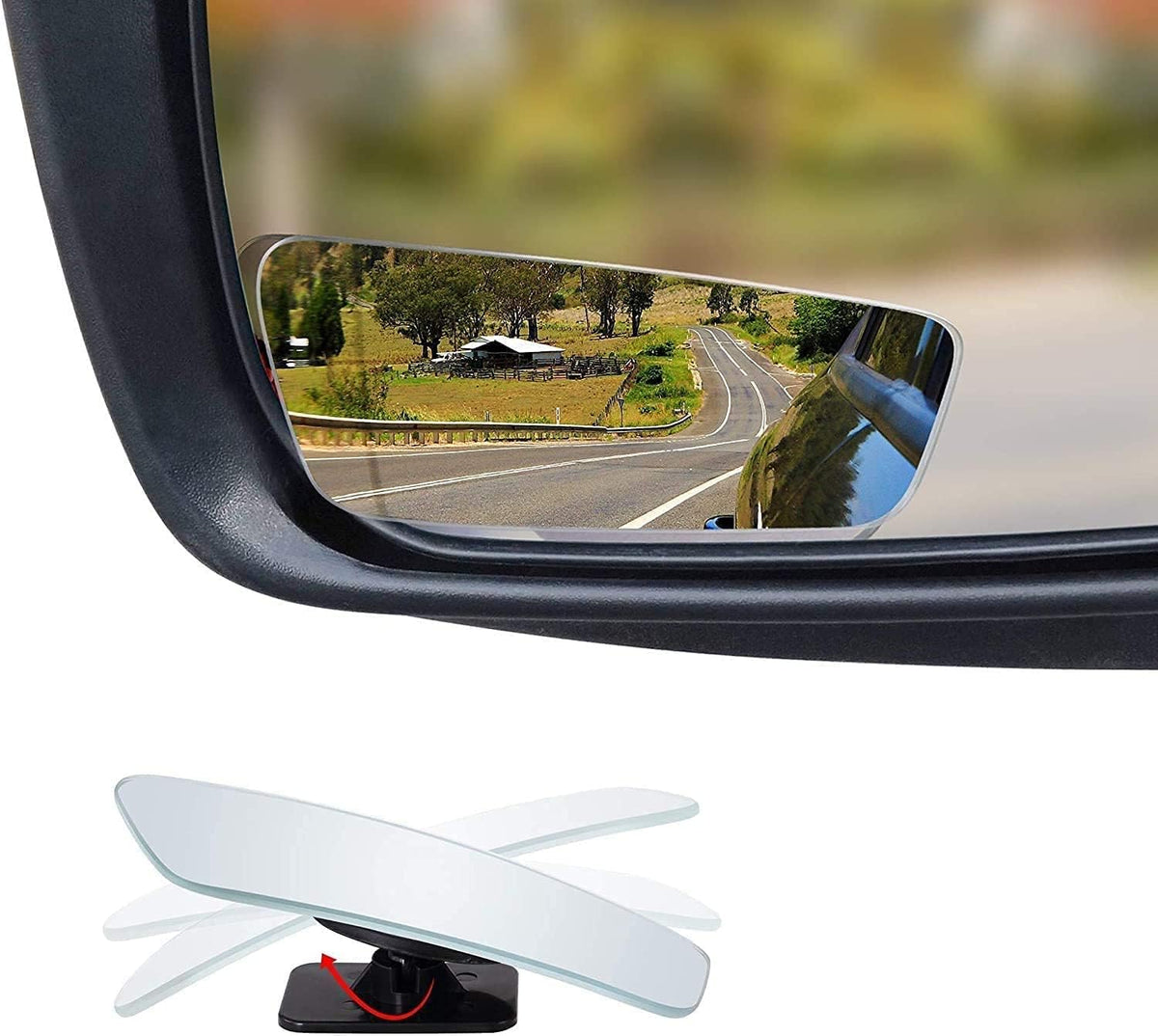 Verivue 2-Inch Round Blind Spot Mirrors for Cars, Universal Fit, HD Convex Wide Angle, Stick-On Frameless Side Mirror Blindspot, Adjustable Blind Spot Mirror for Car Side Mirrors, 2-Pack