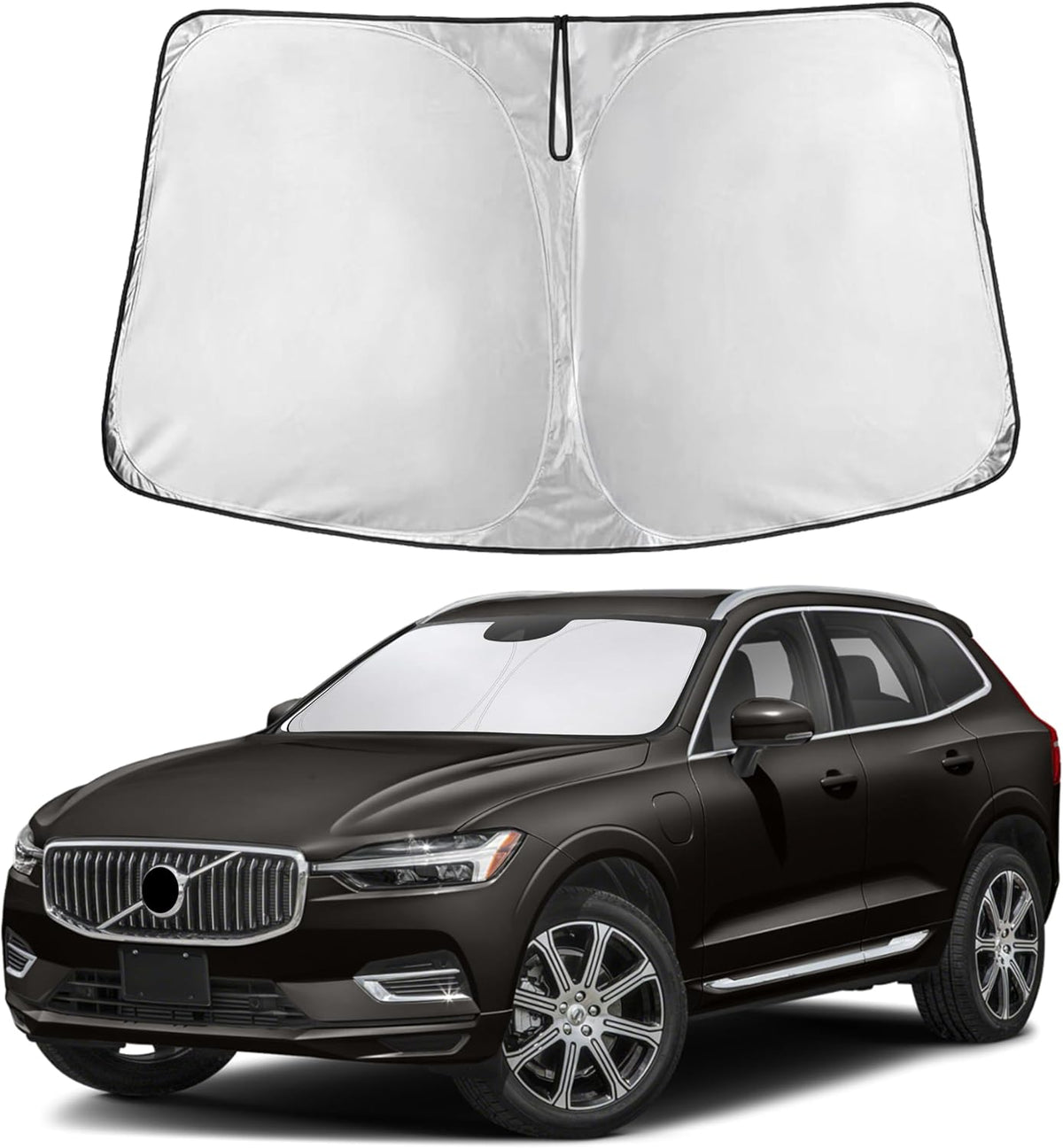 EcoNour Car Windshield Sun Shade | 2025 Upgraded Innovative No-Light-Pass Technology for Maximum Coverage | Foldable Sun Shade Keeps Your Vehicle Cool | Must-Have Car Accessories | Small (59" x 29") - Colors J