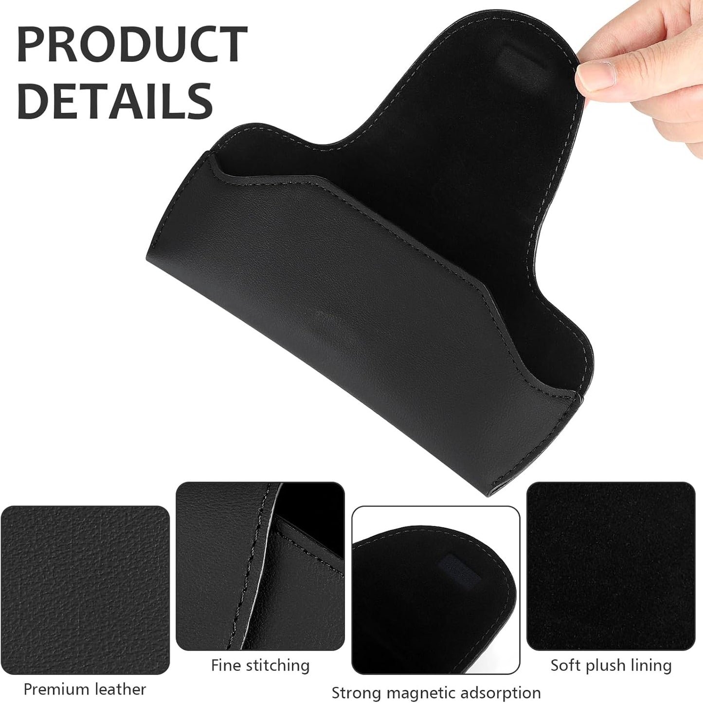 Accmor Sunglasses Holder for Car Sun Visor, Auto Eyeglasses Protective Storage Case, Vehicle Visor Accessories Organizer Box