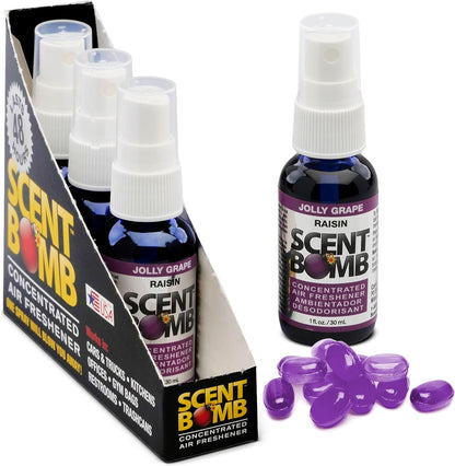 Scent Bomb Air Freshener Spray, Long-Lasting Odor Eliminator - Effective Deodorizer for Home & Car, Fresh Room Spray for Kitchen, Bathroom & Smell Neutralizer - 1 oz Pack of 4, Black Cherry Scent