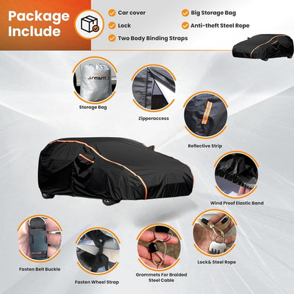 Waterproof Sport Car Cover, Super Lightweight Small Outdoor Car Cover Rain Car Covers for Automobiles All Weather Waterproof Fit Coupe 163" to 178"