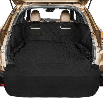 Veckle SUV Cargo Liner for Dogs with Side Flaps, Large (54" x 93") Water Resistant Trunk Cover, Non-Slip Pet Area Protector with Bumper Flap, Universal Fit for SUVs Sedans Vans, Khaki