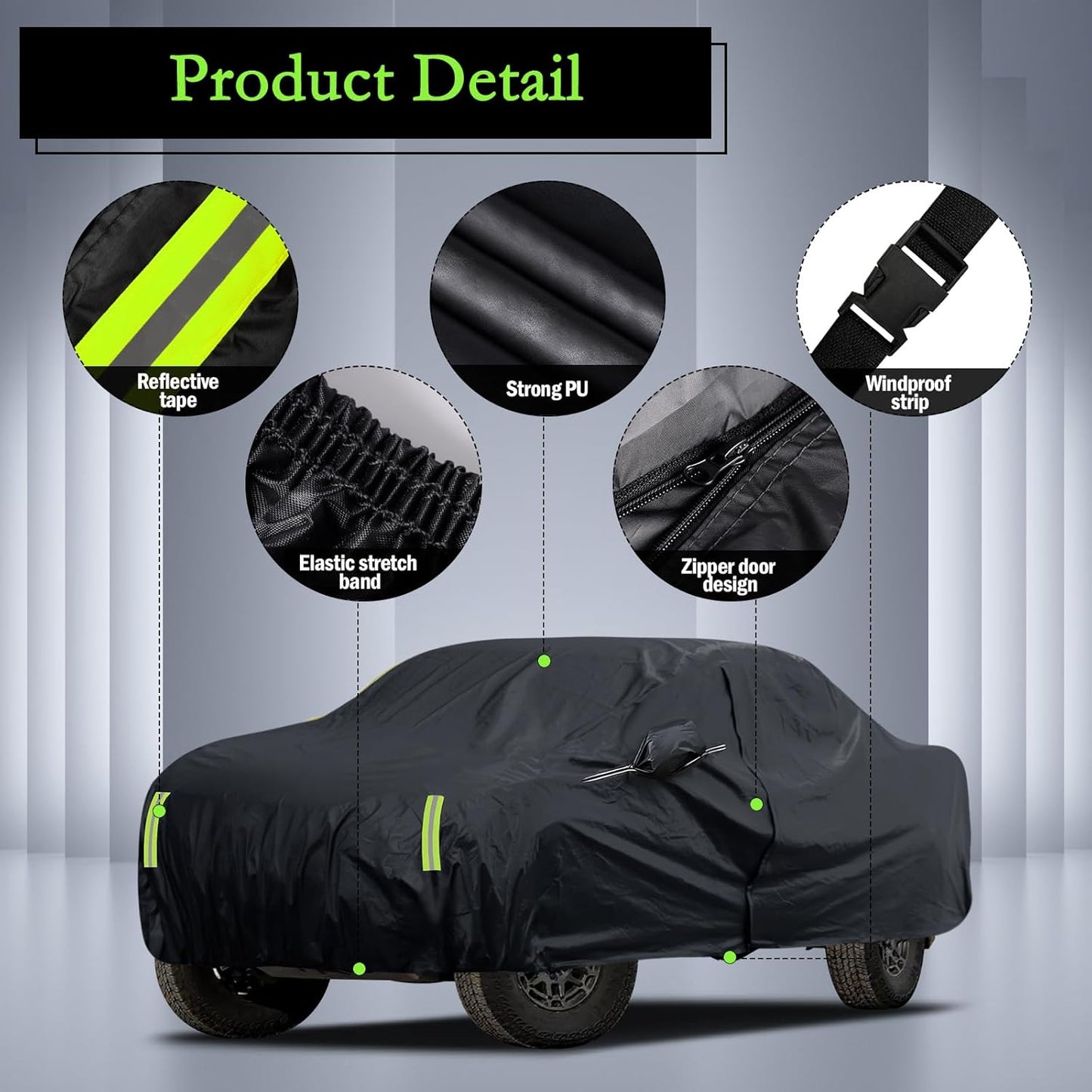 Car Cover Custom Fit for Toyota Corolla 2000-2025, Honda Civic 1991-2025, Waterproof All Weather Full Exterior Cover Rain Sun Protector Car Cover with Door Zipper
