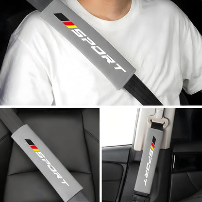 Mandark Car Seat Belt Pad, Vehicle Seatbelt Shoulder Strap Cover for More Comfortable Driving, Auto Interior Safety Belt Protection Cushion Accessories, Universal for SUV, Truck, RV (Black)