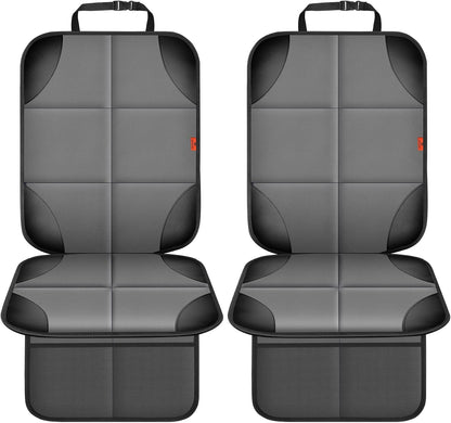 XHYANG Car Seat Protector 1 Pack Car Seat Cushion Mat Thickest Padding,Waterproof 600D Fabric Car Seat Covers for Non-Slip Backing Mesh Pockets for Baby and Pet (Black, 1 Pc)