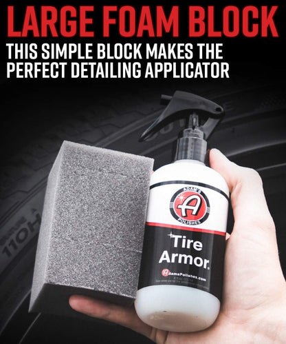 Adam's Polishes Block Applicator (6 Pack) Trim Dressing & Tire Shine Applicator Pad for Car Detailing | Reusable & Customizable Durafoam | for Use After Car Wash Wheel Cleaner