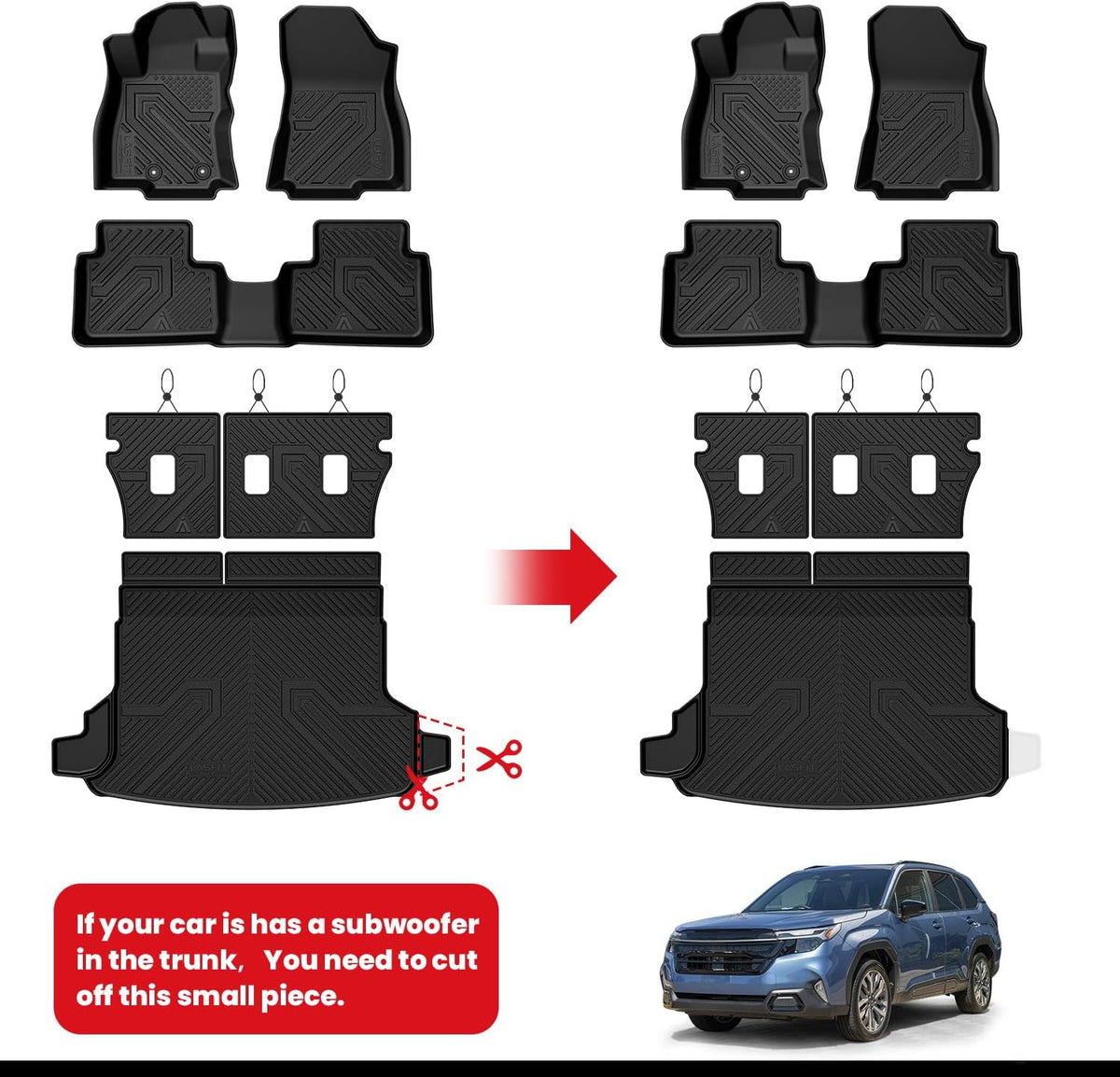 LASFIT Floor Mats Fits for Hyundai Sonata 2020-2026 (Only for FWD & Gas) & Kia K5 2021-2025 (Only for FWD) Custom Fit TPE All Weather Floor Liners Car Mats Accessories, Black