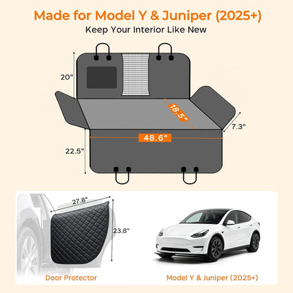 URPOWER Dog Car Seat Cover for Pets 100% Waterproof Seat Cover Hammock 600D Heavy Duty Scratch Proof Nonslip Durable Soft Back Seat Covers for Cars and SUVs