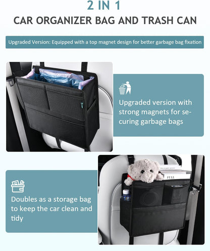 FLORICH Car Seat Gap Filler, Pro-Seats Gap Filler Organizer and Storages 2-in-1, Premium Leather Center Console Organizer, Car Organizer Front Seat Universal Fit for Car SUV Truck