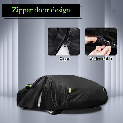 Car Cover Custom Fit for Toyota Corolla 2000-2025, Honda Civic 1991-2025, Waterproof All Weather Full Exterior Cover Rain Sun Protector Car Cover with Door Zipper