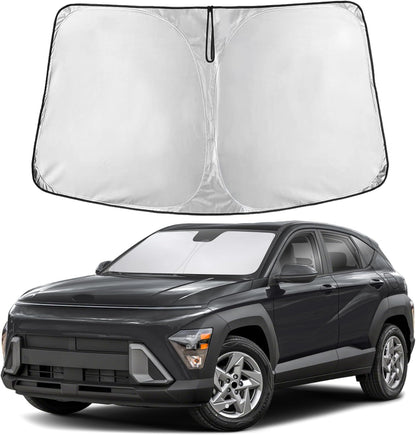 EcoNour Car Windshield Sun Shade | 2025 Upgraded Innovative No-Light-Pass Technology for Maximum Coverage | Foldable Sun Shade Keeps Your Vehicle Cool | Must-Have Car Accessories | Small (59" x 29") - Colors C