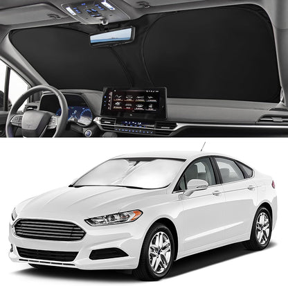 Car Windshield Sun Shade Sunshade Compatible With BMW 3-Series 328i 335i 320i 330i 325i F30 F31 M3 E60 E61 2027 2026 2025 2024 2023 2022-2013 Accessories, Foldable Car Front Window Sun Shield