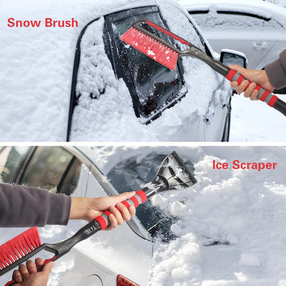 Snow Brush and Ice Scraper for Car Windshield,26.4" Window Scraper Deicer for Car SUV and Truck,Ice Scrapers and Brushes 2 in 1,Winter Car Automotive Exterior Accessories(1Pack Orange)