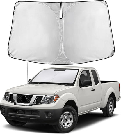 EcoNour Car Windshield Sun Shade | 2025 Upgraded Innovative No-Light-Pass Technology for Maximum Coverage | Foldable Sun Shade Keeps Your Vehicle Cool | Must-Have Car Accessories | Small (59" x 29") - Colors G