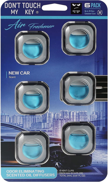 Car Air Freshener Vent Clip 6 Pack 4ml Each Up to 180 Days Long Lasting Scent Odor Eliminator for Women Men(Ocean Breeze)