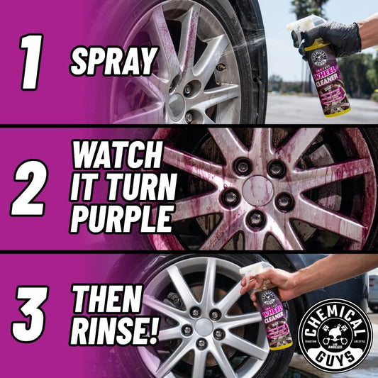 Chemical Guys Two Face Wheel Cleaner, Color Changing Wheel Cleaner, Safe for Cars, Trucks, SUVs, Motorcycles, RVs & More, Extra Large Size 32 fl oz - CLD30332