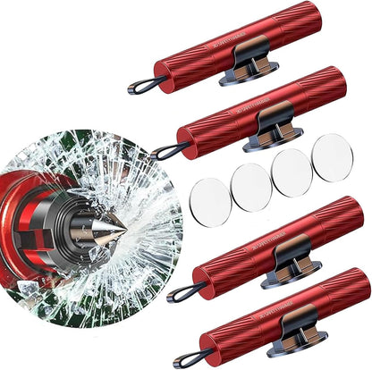 4 Pack 2026 Upgraded Safety Hammer,Safe Hammer Glass Breaker Under Water,Seatbelt Cutter Window Breaker Emergency Escape Tool,Seat Belt Cutter and Glass Breaker for Cars