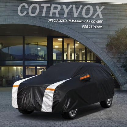 Large SUV Car Cover for Chevy Suburban 100% Waterproof All Weather, Heavy Duty Outdoor Full Exterior Covers Rain Sun Wind UV Protection. - Colors D