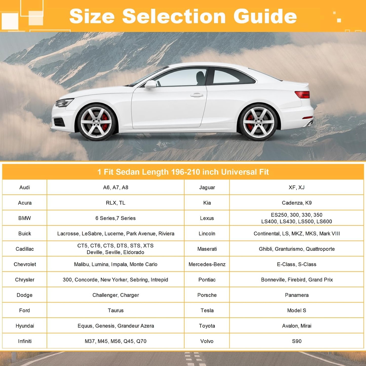 GUNHYI 16 Layers Car Cover Waterproof All Weather, Heavy Duty Outdoor Car Cover Universal Fit Sedan Toyota Camry, Tesla Model 3, Honda Accord, Nissan Altima, Kia K5/Stinger, Hyundai Sonata etc.