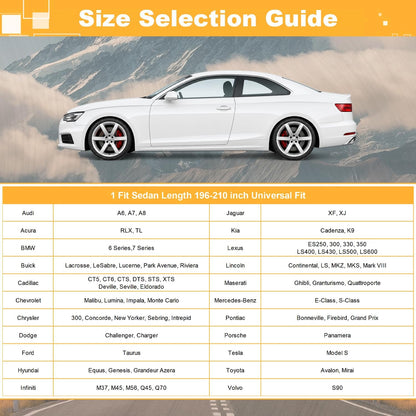 GUNHYI 16 Layers Car Cover Waterproof All Weather, Heavy Duty Outdoor Car Cover Universal Fit Sedan Toyota Camry, Tesla Model 3, Honda Accord, Nissan Altima, Kia K5/Stinger, Hyundai Sonata etc.