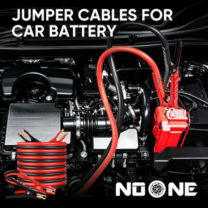 NOONE Jumper Cables for Car Battery, Heavy Duty Automotive Booster Cables for Jump Starting Dead or Weak Batteries (10-Feet)