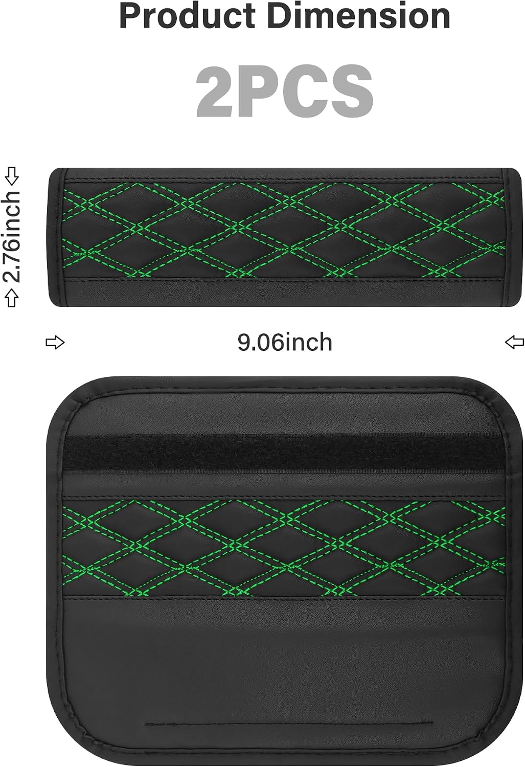 2PCS Car Seat Belt Cover Pads,Leather Seatbelt Covers Protect Shoulder and Neck Car Accessories Interior,Universal Car Seat Strap Pads Car Decorations for Most Cars Trucks (Black/Red)