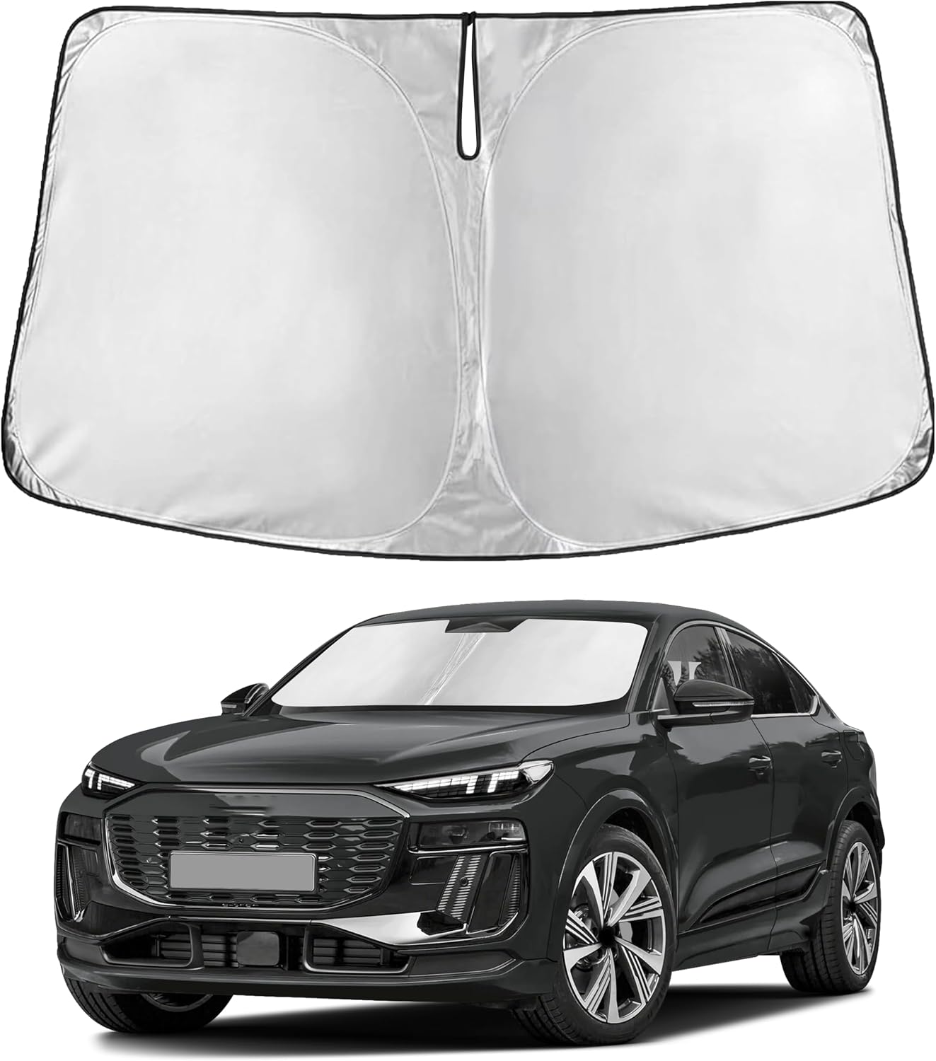 EcoNour Car Windshield Sun Shade | 2025 Upgraded Innovative No-Light-Pass Technology for Maximum Coverage | Foldable Sun Shade Keeps Your Vehicle Cool | Must-Have Car Accessories | Small (59" x 29") - Colors J