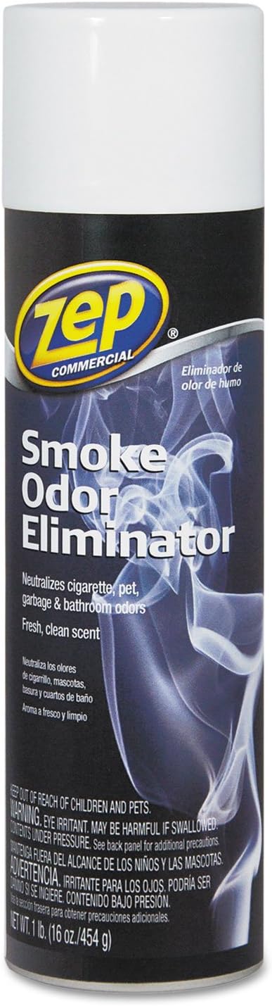 Zep Smoke Odor Eliminator Aerosol, Clear, 16 oz (Pack of 4) ZUSOE16 - Eliminate Cannabis (Marijuana) and Tobacco Odors
