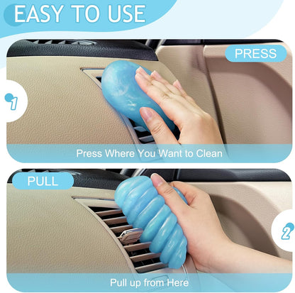 TeSabMi Car Cleaning Gel Car Cleaning Putty Car Putty Car Interior Cleaner Car Slime Car Detailing Kit Car Accessories Gifts for Dad Men Him Women Stocking Stuffers Pink