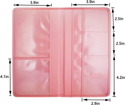 Car Registration and Insurance Card Holder - Leather Vehicle Glove Box Automobile Documents Paperwork Wallet Case Organizer for ID, Driver's License, Key, Cards - Car Accessories for Women&Men