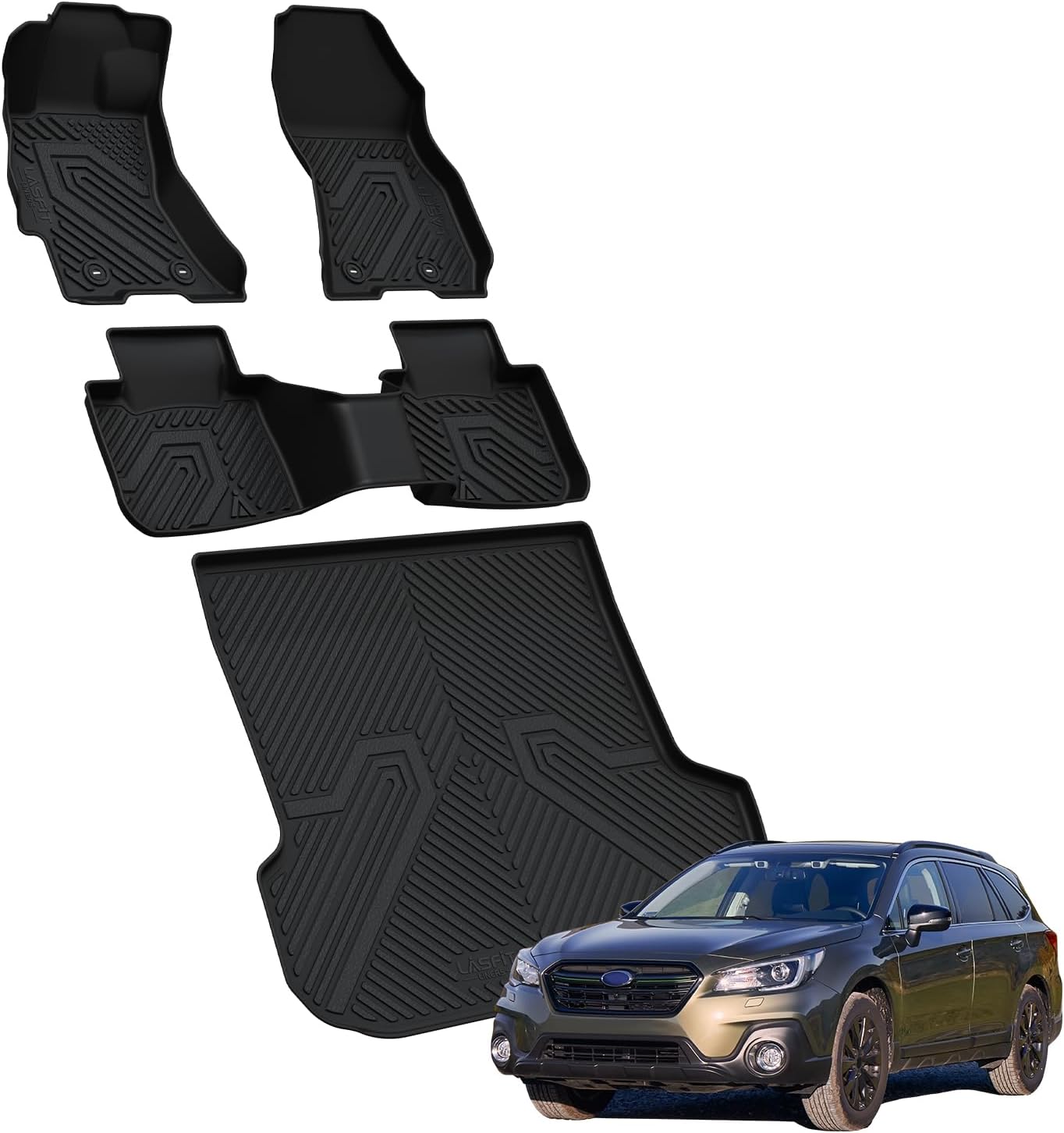 LASFIT Floor Mats Fits for Hyundai Sonata 2020-2026 (Only for FWD & Gas) & Kia K5 2021-2025 (Only for FWD) Custom Fit TPE All Weather Floor Liners Car Mats Accessories, Black