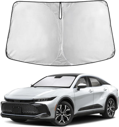 EcoNour Car Windshield Sun Shade | 2025 Upgraded Innovative No-Light-Pass Technology for Maximum Coverage | Foldable Sun Shade Keeps Your Vehicle Cool | Must-Have Car Accessories | Small (59" x 29") - Colors I