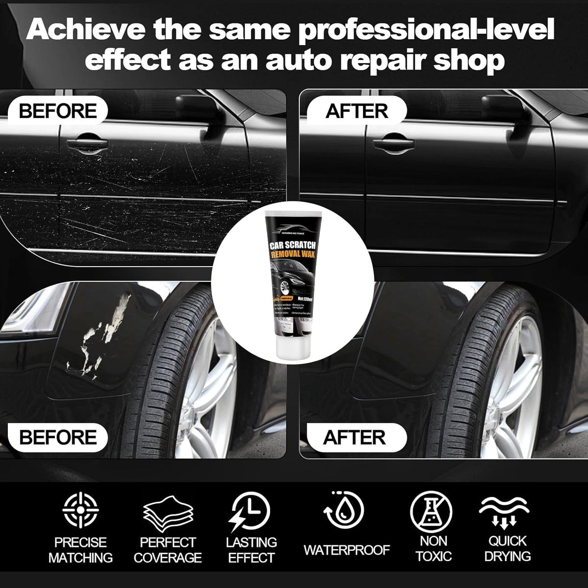 2026 New Upgraded Car Scratch Remover for Deep Scratches, Car Paint Scratch Remover for Vehicles, Car Scratch Repair Kit (1PCS)