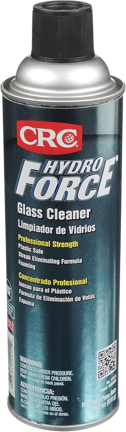 CRC HydroForce Glass Cleaner 14412 – 18 WT. OZ., Professional Strength Cleaning Solution