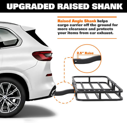 WEIZE 64" x 39" x 5" 200lb Heavy Duty Roof Rack Carrier Basket with Waterproof Bag, Cargo Net and Ratchet Straps, Universal Car Top Luggage Holder for SUV, Truck