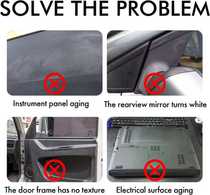 Plastic Restorer for Cars, Ceramic Coating Black Trim Restoration, Plastic Trim Restorer for Automotive Exterior and Interior, Resists Water, UV Rays, Dirt
